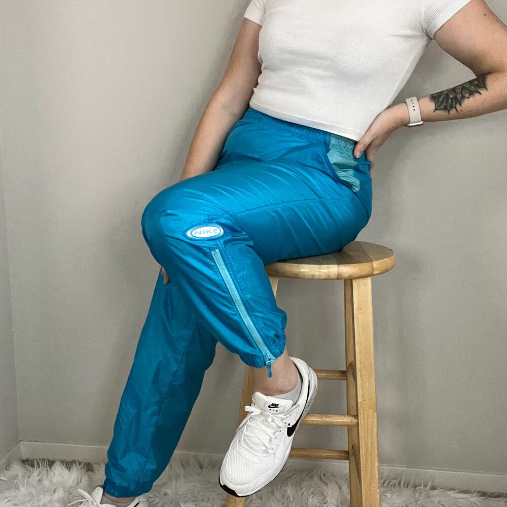 Nike Aqua Blue Windbreaker Pants Size Medium